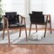 Baxton Studio Marcena Mid-Century Modern Black Imitation Leather Upholstered 2-Piece Wood Dining Chair Set Set of 2 188-11663-ZORO - alternate 1